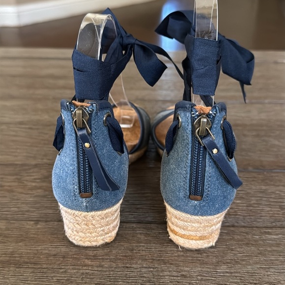 UGG THE AMELL Espadrille Wedges Marino Blue - Picture 4 of 8